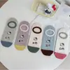 Calcetines de Verano Finos de Algodón para Mujer con Tema de Gato, de Corte Bajo, Amplios, Transpirables, Antideslizantes, Sin Costuras, Cortos, Modernos