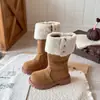 Botas Altas Largas Forradas de Felpa para Niños 2026 Otoño/Invierno Nuevo Estilo Niñas Merade Plegables Cálidas Botas Altas Elegantes Botas de Nieve
