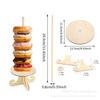 Estante de madera para donas, decoración para fiestas de cumpleaños campestres, suministros para fiestas infantiles, baby showers y festivales.
