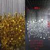 Nova Cortina de Contas de Cristal Acrílico Pingente Lantejoula Dourada e Prateada Layout de Fundo de Disco para Casamento Hotel Salão de Banquetes