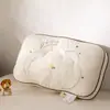 Travesseiro infantil com enchimento para suporte do pescoço e auxílio ao sono, adequado para uso doméstico, 3-6 anos, dormitório estudantil, baixo, fino, macio, suporte completo para a cabeça