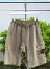 Pantalones Cortos Básicos Clásicos de Color Sólido con Brújula y Bolsillo Único para Hombres y Mujeres