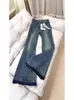 Jeans de estilo retro americano, no ajustados, de largo hasta el suelo para mujer, modelo de verano 2026, tiro alto, corte holgado, adelgazantes, pantalones de pierna ancha acampanados