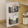 Caja de Almacenamiento para Puerta de Gabinete de Cocina Colgante de Pared Estante para Colgar Película de Gabinete sin Perforaciones Estante para Colgar en Refrigerador de Baño