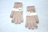 Guantes de lana de punto cálidos de invierno para mujer adulta, con forro de piel de visón jacquard de conejo, gruesos y con pantalla táctil.