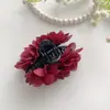 Nuevo Clip de Pétalo de Rosa de Doble Cara, Gama Alta, Dulce y Elegante, Pinza para el Cabello para Recogido a Medio, Pinza de Tiburón para Cola de Caballo Alta