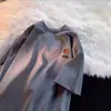 Talla Grande Fat mm 150 kg Tendencia Nacional Camiseta de Algodón Puro de Manga Corta para Hombres y Mujeres Verano Estilo Hong Kong Sencilla Pareja Holgada Versátil Media Manga