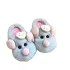 Pantuflas de algodón para mujer, sin cordones, suela gruesa, rata rata, lindas, peludas, estilo nuevo, otoño invierno, zapatos cálidos de pelo, cocina, hogar, 2026