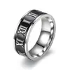 Anillo de Acero de Titanio Personalizado Estilo Europeo y Americano Moda Diseño de Aceite Corrosión Anillo para Hombre Joyería para Mano Venta al por Mayor