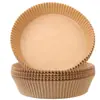 Almohadilla de papel especial para freidora de aire, papel de aceite, grado alimenticio, almohadilla para freidora de papel, gran capacidad, redonda, plato de papel para freidora, venta al por mayor