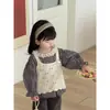 Ropa para Bebés Niñas, Conjunto de Moda Estilo Coreano Floral, Nuevo Conjunto de Tres Piezas Estilo Primavera y Otoño para Bebés y Niños Pequeños