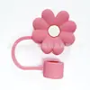 Chapéu de palha com flor colorida tampa de palha para poeira acessórios de decoração diy manga de palha plug de poeira PVC transfronteiriço