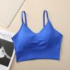 Cross-border Novo Kaka Big U-back Sports Vest Ice Silk Fixed Cup Feminino Estudante Bottoming Wrap-up Bra
