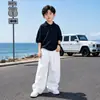 Conjunto de Camisa Polo Casual de Verano para Niños 2026 Nuevo Elegante Top de Moda Infantil y Pantalones Largos Finos Conjunto de Dos Piezas