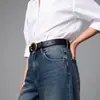 2026 Nuevo Modelo Cinturón Delgado para Mujer con Hebilla de Pin, Cinturón de Cuero de Gama Alta, Diseño de Nicho Versátil, Adecuado para Jeans y Trajes