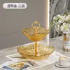 Plato de Dulces de Lujo Ligero con Forma de Flor de Múltiples Capas Plato de Frutas de Plástico Creativo Nórdico de Gama Alta Juego de Platos de Bocadillos de Flor de Tres Capas