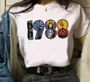Camiseta Estampada Gráfica Chucky Moda Streetwear Casual Gola Redonda Manga Curta Tamanho Grande Feminina