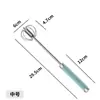 Batidor Mezclador de Acero Inoxidable Semiautomático de Mano para Uso Doméstico en Repostería, Batidor de Huevos, Batidora Manual de Crema