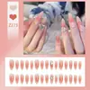 Manicura Hecha a Mano Uñas Portátiles Estilo Largo Parches de Manicura de Gama Alta Color Rosa Puro Huevo de Paloma Parches de Uñas Portátiles Producto Terminado