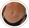 Adornos Populares Europeos y Americanos Verano Nuevo Cuentas Pequeñas Perlas de Imitación Doble Círculo Cadena para la Cintura Sexy Moderna Cadena Corporal de Metal