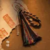 Nuevo llavero tejido a mano estilo chino estilo Xizang, artículo decorativo, cadena para teléfono, accesorio colgante para bolso semiacabado