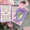 Estilo Caja de Regalo de Pestañas Postizas Transfronterizas, Alto Volumen, Forma de Cruz, Ligeras, Estilo Zorro Pequeño, Pestañas Postizas Segmentadas Sin Pegamento
