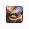 Ímã de Geladeira de Vidro de Cristal Pintura a Óleo Retro Americano Presente de Aniversário para Casal Adesivo Magnético de Vidro Coração Graffiti Colorido