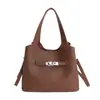 Bolsa Saco Casual e Versátil para Mulheres 2025 Inverno Nova Textura de Alto Padrão Estilo Estrangeiro Bolsa de Ombro Único Transversal