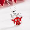 Agita el sonido rápido mano red roja feliz pequeño rojo pequeño collar de asta colgante todo el camino colgante de oro rosa femenino