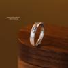 Anillo de pareja de plata de ley s999, bonito y fresco anillo de plata pura, anillo de moda simple y ajustable.