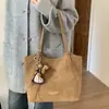 Bolsa Tote Estilo Wasteland Retrô para Mulheres 2025 Novo Estilo Simples e Versátil Grande Capacidade Bolsa de Ombro Bolsa para Trabalho