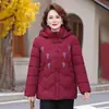 Ropa de abrigo de otoño e invierno para mujeres de mediana edad y mayores, ropa de mujer de talla grande, chaquetas acolchadas de algodón, ropa de invierno para abuelas, elegante y cálida, chaquetas acolchadas de algodón de corte holgado