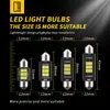 Iluminación Automotriz Luz de Lectura de Doble Punta Alto Brillo Corriente Constante Decodificación 12V24V Universal LED Luz de Techo para Matrícula Interior de Coche