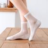 Calcetines coreanos de color sólido para niños primavera y verano calcetines japoneses nuevos de media caña pequeños frescos delgados ins calcetines de malla para damas al por mayor