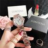 Relógio de moda personalizado estilo mostrador grande masculino e feminino pulseira de aço Relógio simples estudante Relógio atacado
