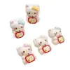 Accesorios de Resina para Manualidades de Dibujos Animados, Pasador de Gato Manzana 3D, Funda de Teléfono, Hebilla de Zapato, Llavero, Accesorios para Colgante