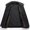 Laishibert nuevo abrigo acolchado de algodón de otoño e invierno para hombre, con forro polar, grueso, con solapa, cálido, casual, chaqueta acolchada de algodón para hombres de mediana edad y mayores