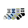 Meias Listradas Casuais para Esportes Outono Inverno Femininas Sem Costura Meia-Panturrilha Femininas Estilo Coreano Color Blocking Antibacterianas Resistentes ao Odor Meias da Moda Transfronteiriças