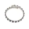 Nuevo Pulsera Abierta de Circonia Micro-Pavimentada en Blanco y Negro Ins Moderna Elegante Moda Pulsera Pulsera Mayoreo