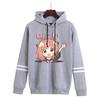 Sudadera con capucha de Anime Dishes Plays Home Ania para hombre, otoño, para adolescentes, marca de moda, top holgado de manga larga con hombros descubiertos