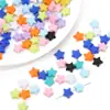 Cuentas de Estrella de Cinco Puntas de Acrílico de Color Sólido de 10 mm Estrellas Sueltas Material para Pulsera Collar DIY Hecho a Mano Joyería