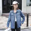 Foto Real de Artículos en Stock 2025 Primavera Nuevo Estilo Suave Agradable al Tacto Diseño Versátil Camisa de Mezclilla para Mujer Azul Otro Algodón