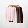 Suéter de Imitación de Cachemira de Alta Calidad para Mujer, 100% Cachemira Pura, Versátil para Otoño e Invierno, Sencillo y Holgado, Color Sólido, Suéter de Punto Pulóver de Cuello Redondo