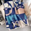 Estilo Coreano Outono e Inverno Costura Cor Dopamina Design de Letras Forrado Alta Qualidade Quente Cachecol Echarpe de Falso Caxemira Feminino