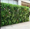 Decoración de pared de fondo anti-decoloración planta artificial pared pared de plantas verdes balcón flores falsas césped de plástico escaparate tienda decoración