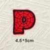 5cmQ Teia de Aranha Gorducha Letra Número Patch de Bordado Autoadesivo Patch Decorativo para Bordado DIY em Diário/Computador Patch de Tecido