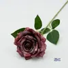 Rosa Nieve Europea Rama Única Flor Artificial Atrezo de Disparo Exterior Pastoral Arreglo de Flores de Suelo para Bodas Decoración del Hogar