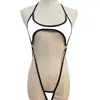 Lingerie Sexy Europeia e Americana Transfronteiriça Macacão Sexy Sem Costas com Cadarço Biquíni de Três Peças Maiô Maiô Traje Feminino
