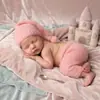 Ropa de estilo elfo tejida a mano con mohair para fotografía infantil, de punto para fotos de bebé, nueva, transfronteriza