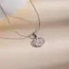Vendas Diretas de Fábrica Moda Transfronteiriça Europeia e Americana Design Simples Sentido de Design Colar com Pingente de Coração Luxo Leve Sensação de Alto Padrão Pingente de Coração